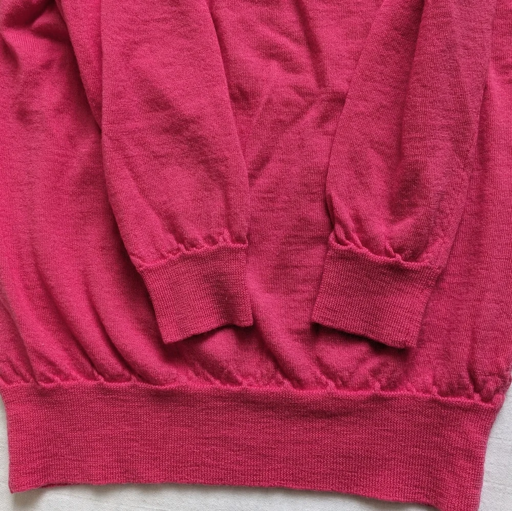 J. Crew Tippi Sweater 100% Merino Wool 3/4 Sleeve Womens XS Pink Barbie Office